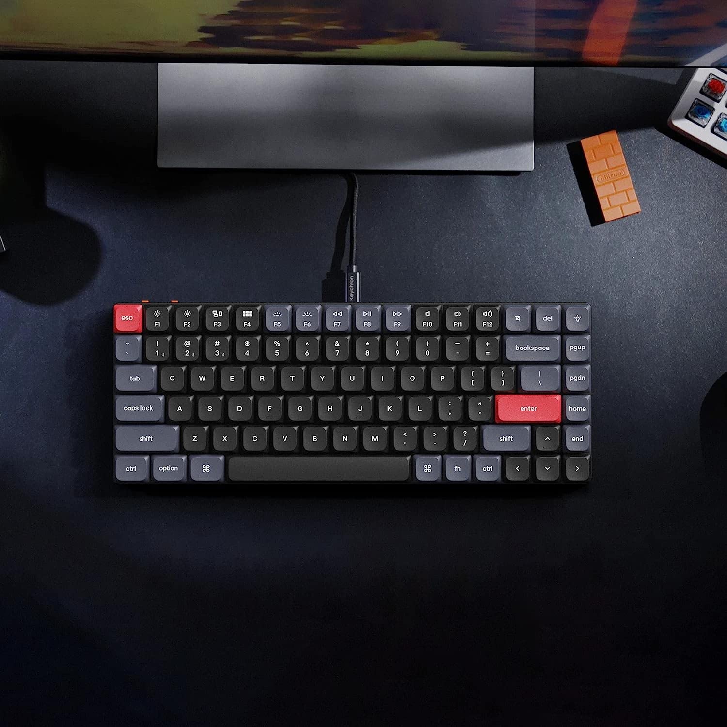 Keychron K3 Pro Ultra-Slim Wireless Mechanical Keyboard - 75% Compact Layout, QMK/VIA Programmable, Gateron G Pro Red Switches, PBT Keycaps, White Backlight - Compatible with Mac, Windows, Linux - Perfect for Office Work, Gaming & Programming