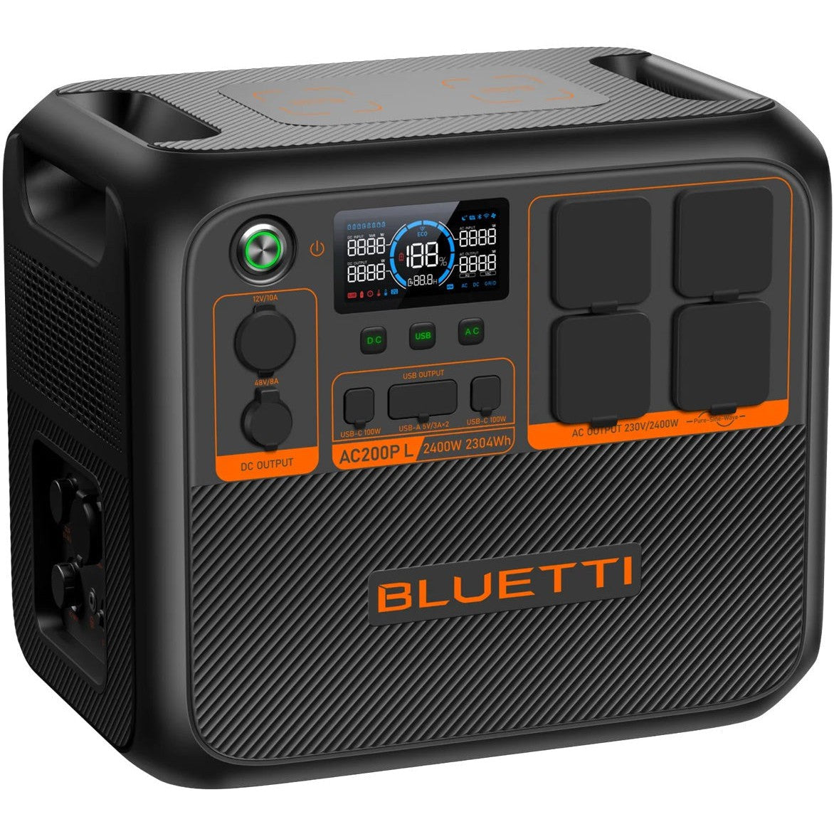 Bluetti AC200PL 2400W 2304Wh Portable Power Station - Perfect for Camping, RV Trips, and Emergency Backup Power