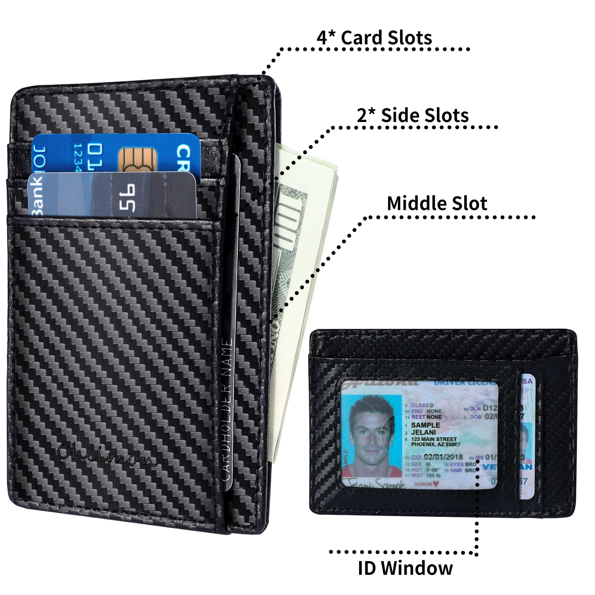 Slim RFID Blocking Wallet for Men - Minimalist Front Pocket Credit Card Holder - Perfect for Travel, Business & Everyday Use