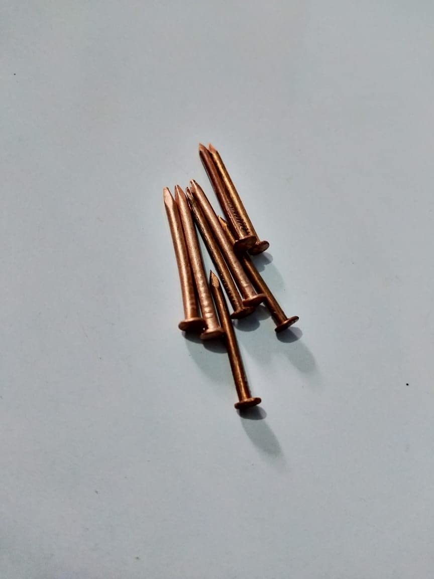 5-Pack Copper Nails for Home Protection & Positive Energy | Vastu, Tantra Mantra Spiritual Decor | Office & Home Blessing Rituals | NOHA MERCADO | Feng Shui, Meditation & Sacred Space Enhancement