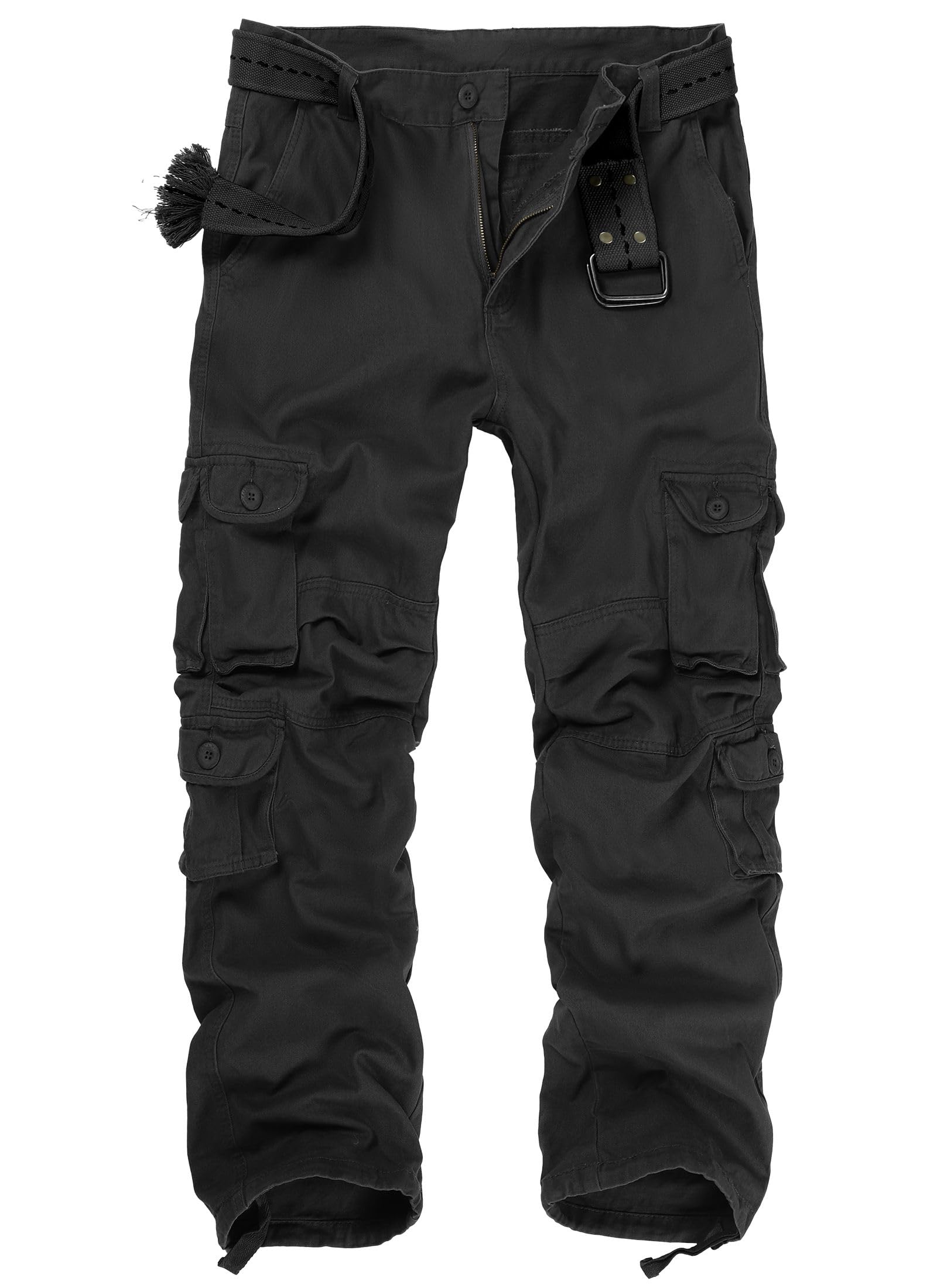 Men's Camo Cargo Pants - Cotton Ripstop Tactical Pants for Outdoor Adventure, Hiking & Work - Durable Multi-Pocket Utility Pants (No Belt Included) - Perfect for Camping, Hunting & Casual Wear
