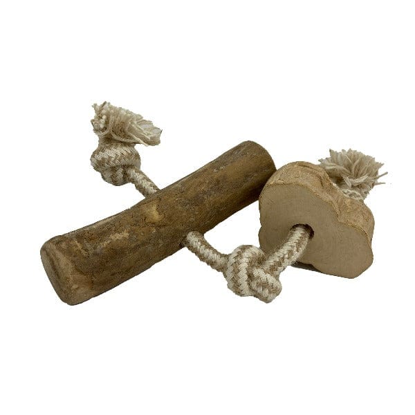 Premium Dog Rope & Java Wood Chew Toy for Aggressive Chewers - 3 Durable Styles for Small, Medium & Large Dogs - Perfect for Teething Puppies, Training & Playtime