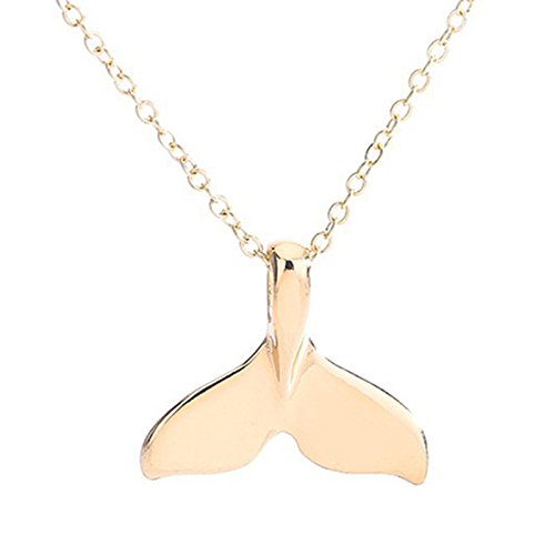 XIANGLIANG Mermaid Tail Pendant Necklace for Women - Vintage Nautical Jewelry, Dainty Fish Tail Charm Choker - Perfect for Beach Parties, Date Nights & Gift Giving