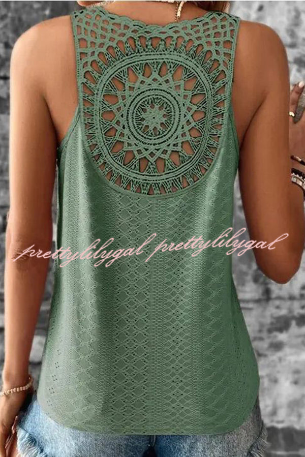 Stylish Solid Color Casual V-Neck Hollow Back Vest Top for Women - Perfect for Summer Outfits, Layering, and Daily Wear