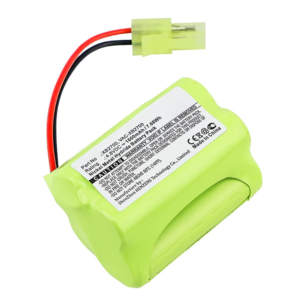 Synergy Digital Replacement Vacuum Cleaner Battery for Shark XB2700 - Ni-MH 4.8V 1600mAh | Compatible with Shark Cordless Vacuums | Perfect for Home Cleaning, Car Detailing & Pet Hair Removal