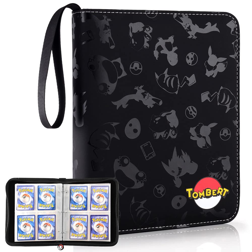 Tombert TCG Binder Album - Premium Trading Card Holder for PTCG Cards | 360° Protection with 9-Pocket Pages | Perfect for Pokemon TCG, MTG & Yugioh Collectors | Organize & Display Your Cards at Tournaments & Game Nights