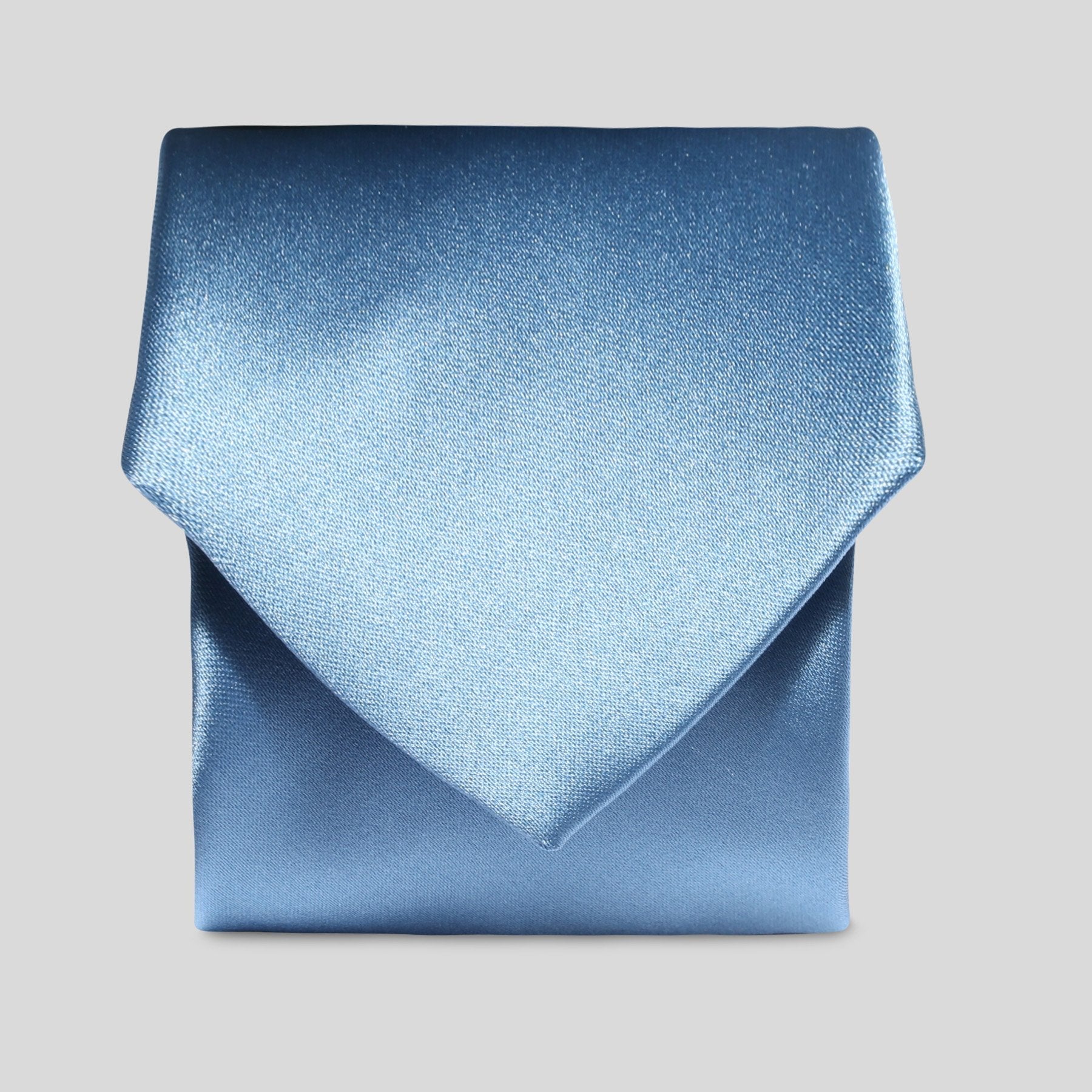Men's Air Force Blue Satin Tie - Elegant Formal Necktie for Weddings, Business & Special Occasions