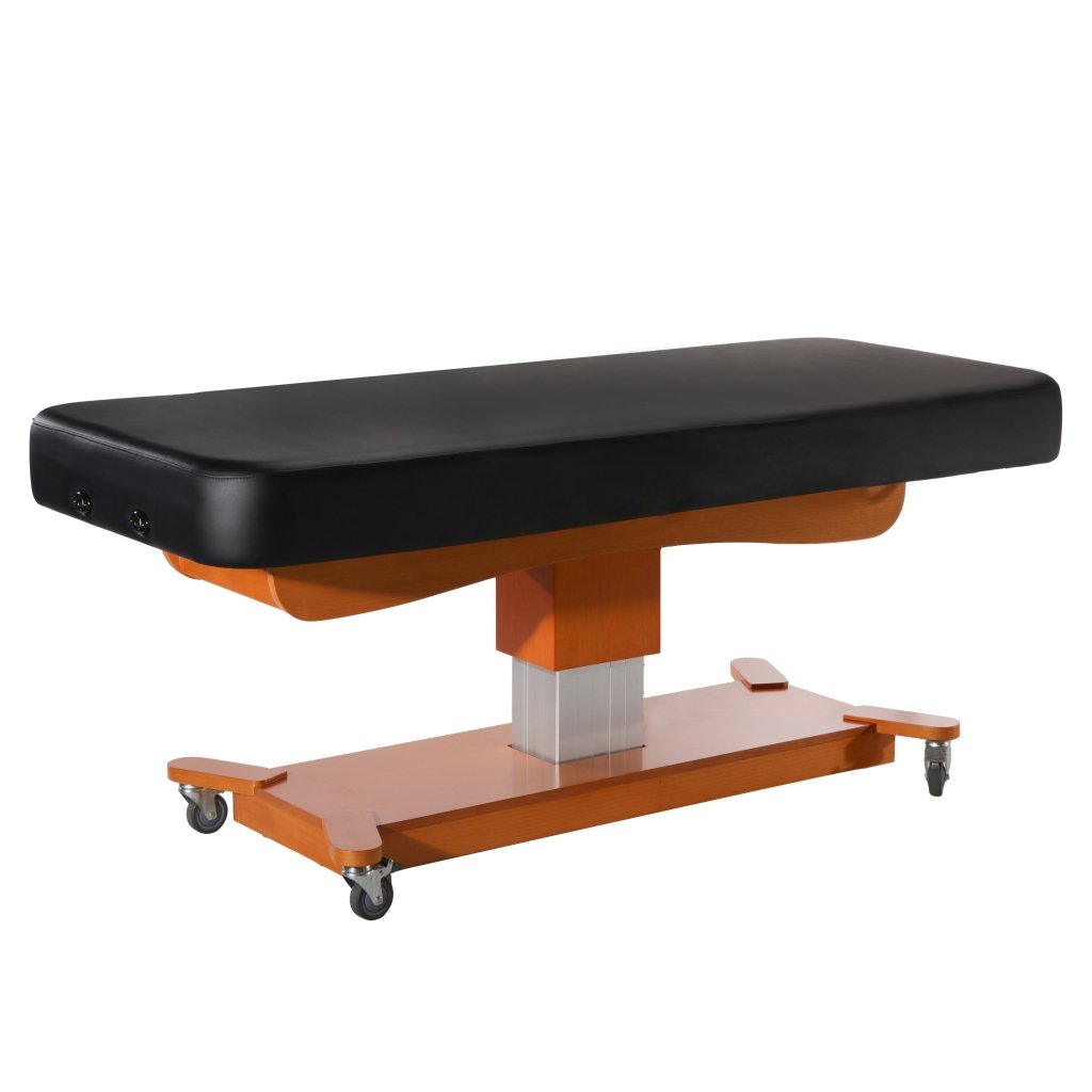 Master Massage® Maxking Comfort Electric Lift Spa Salon Stationary Pedestal Flat Beauty Bed - Professional Massage Table for Spa, Salon & Home Use - Adjustable Height for Ultimate Relaxation