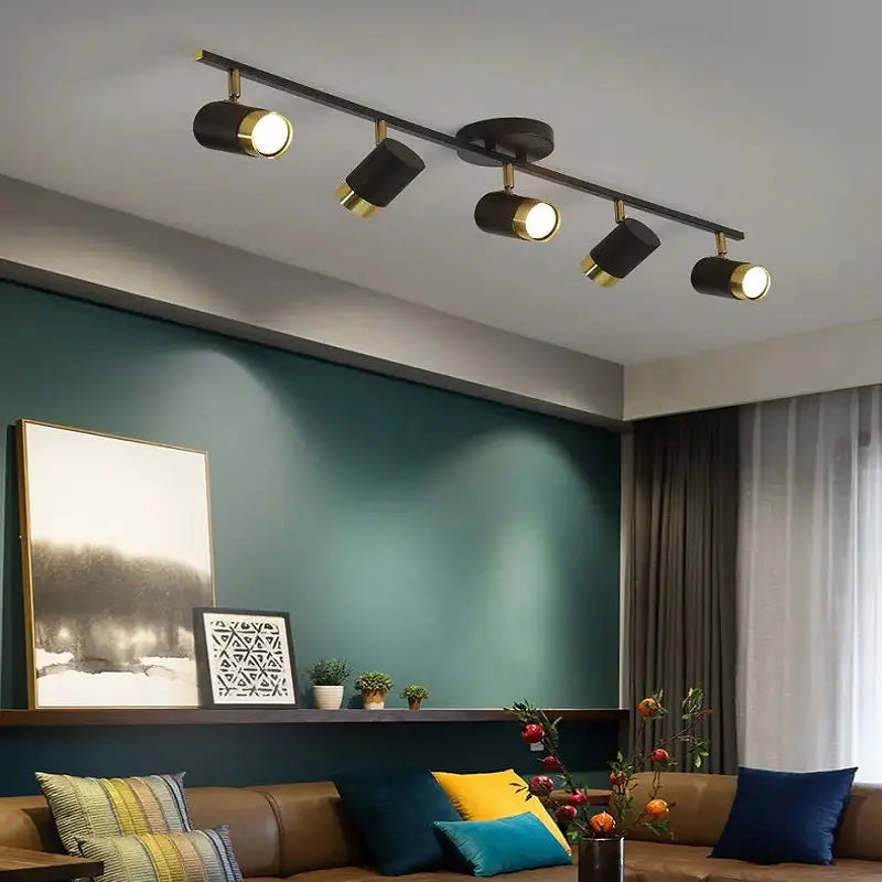 Modern Cassandra Track Lighting Kit for Living Room - Adjustable Ceiling Light Fixture with Dimmable LED Bulbs - Perfect for Home, Office, and Restaurant Lighting Decor