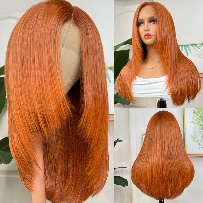 Dark Ginger Straight Layered Cut
