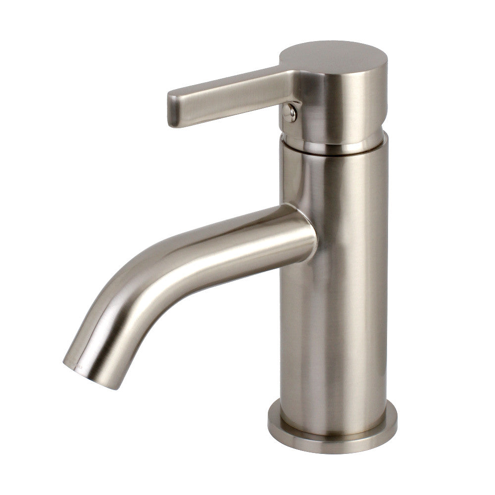 Fauceture LS8228CTL Single Handle Bathroom Sink Faucet with Push Pop-Up Drain - Modern Waterfall Spout for Vanity, Powder Room & Guest Bath