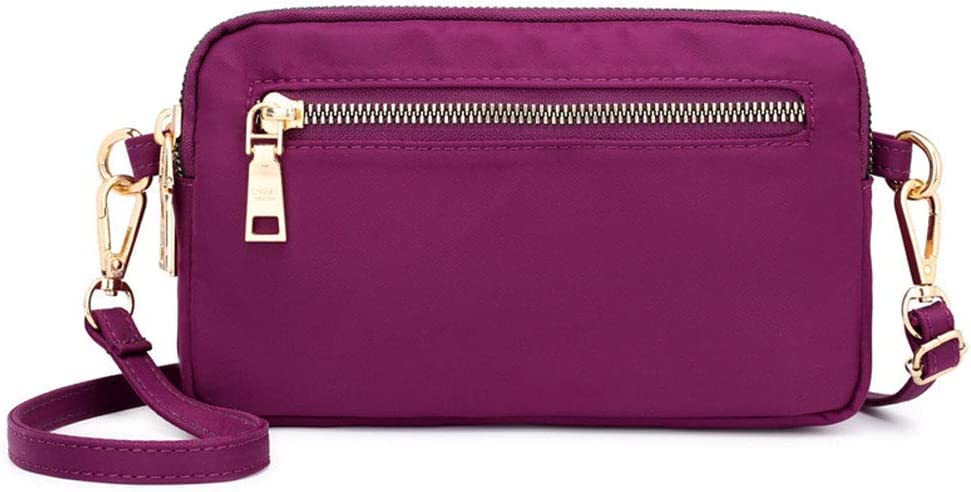 Waterproof Nylon Crossbody Bag for Women - Small Shoulder Purse with Phone & Wallet Holder - Perfect for Travel, Shopping & Daily Use - Black
