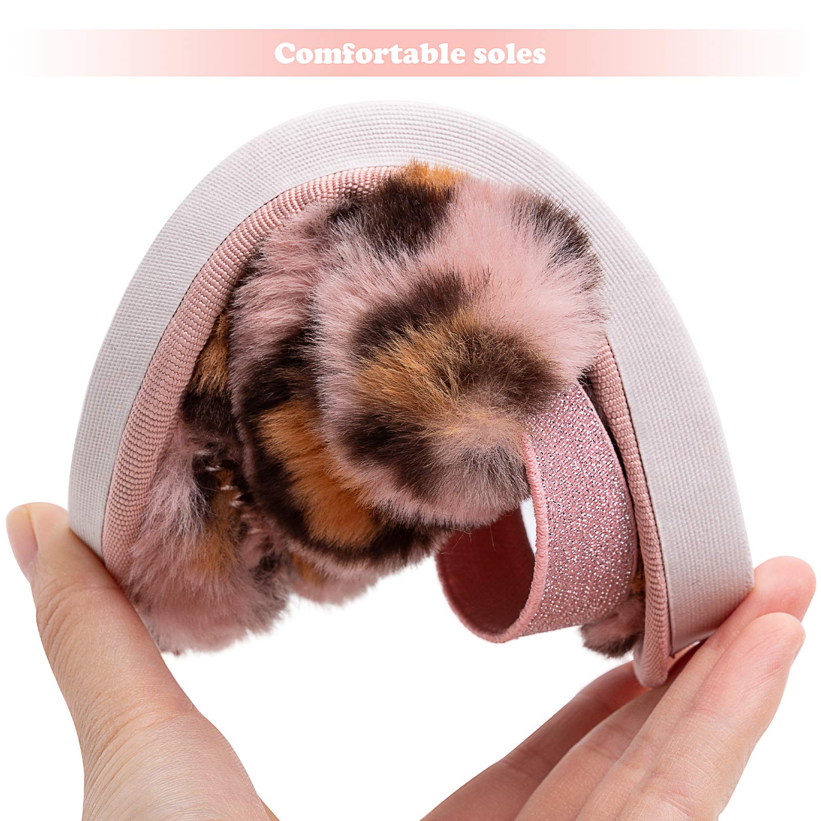 Kids Fluffy Fuzzy Slippers - Soft Faux Fur Open Toe House Shoes for Boys & Girls | Non-Slip Slides with Adjustable Strap | Perfect for Indoor Play, Lounging & Cozy Home Comfort