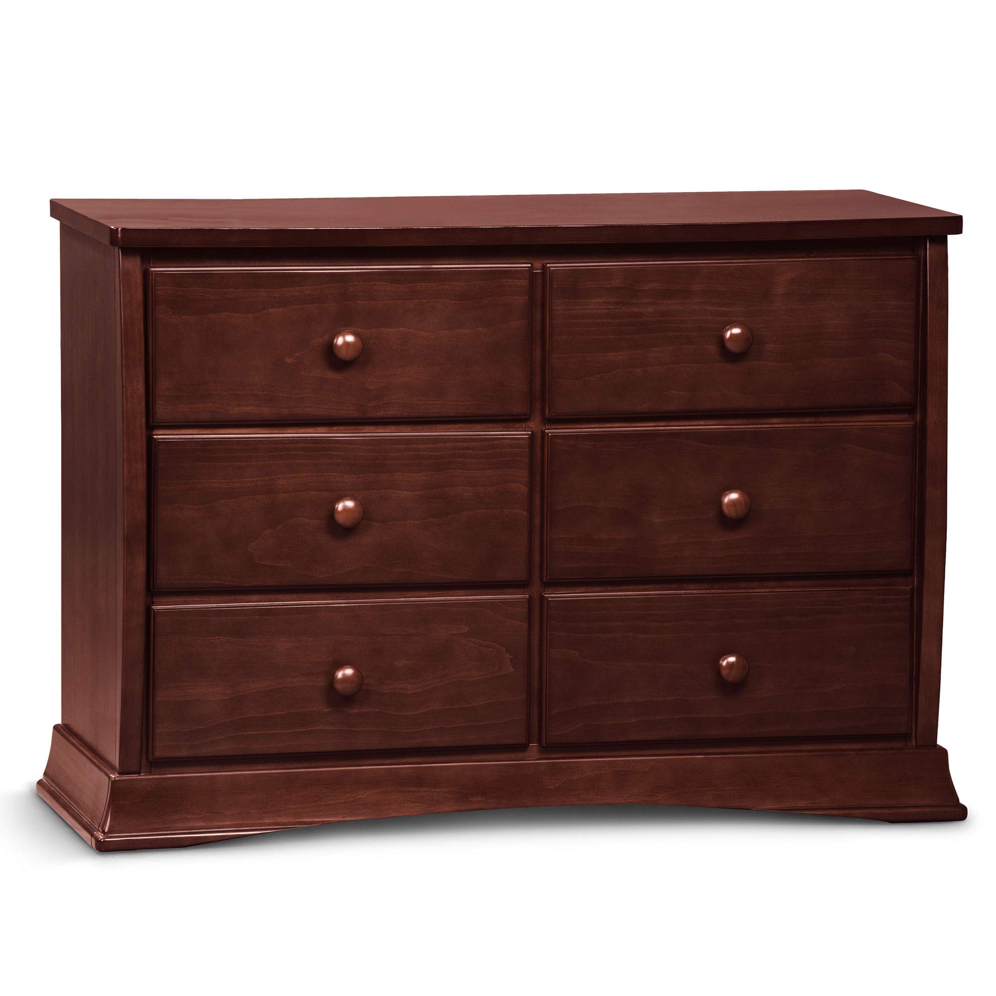 Delta Children Bentley Six Drawer Dresser - Chocolate Finish Wooden Chest for Nursery & Kids Room Organization | Perfect for Baby Clothes, Toys & Bedroom Storage
