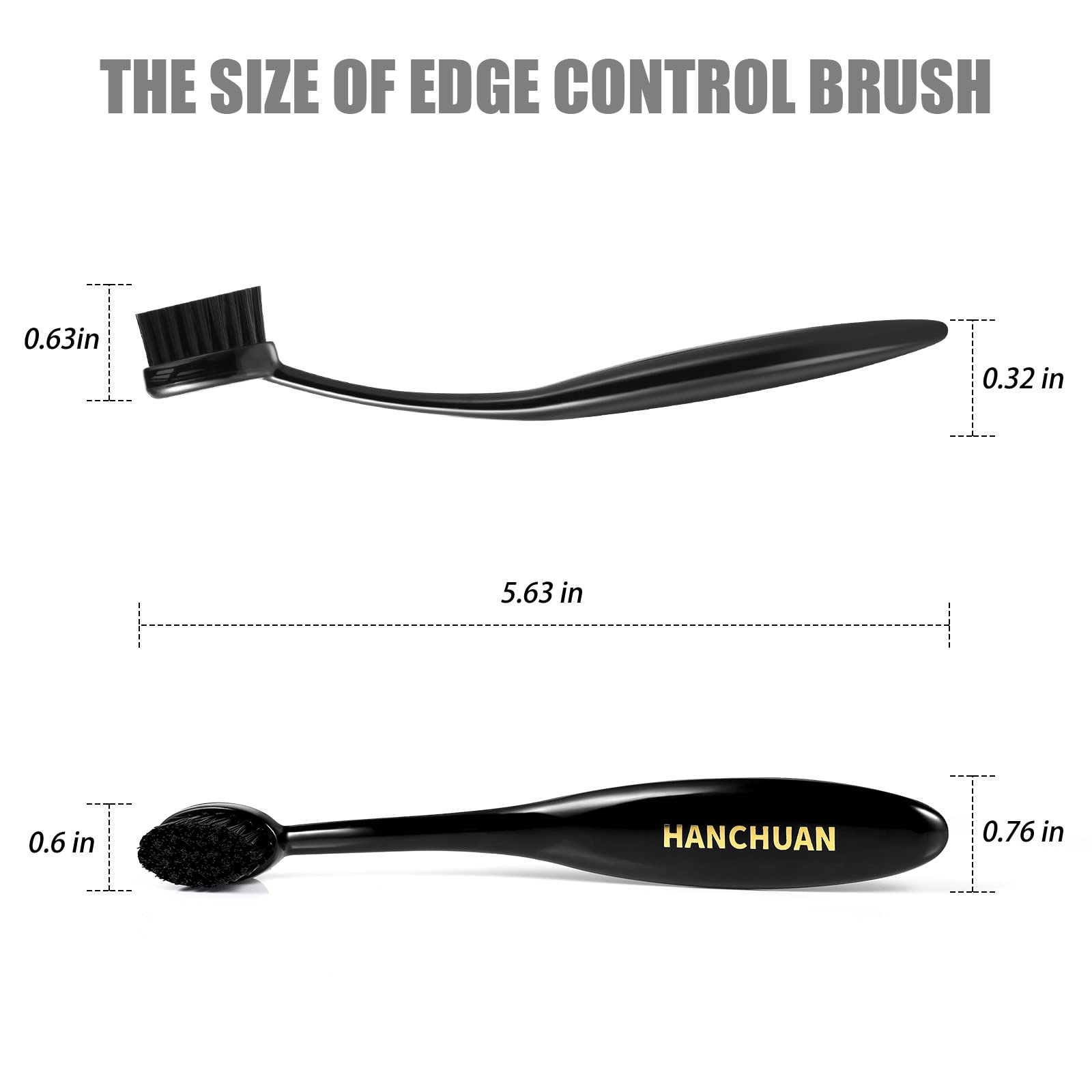 Professional Precision Styling Brush for Natural Hair - Portable Edge Control & Bristle Brush for Smooth Hairstyles | Perfect for Salon, Home Use & Travel