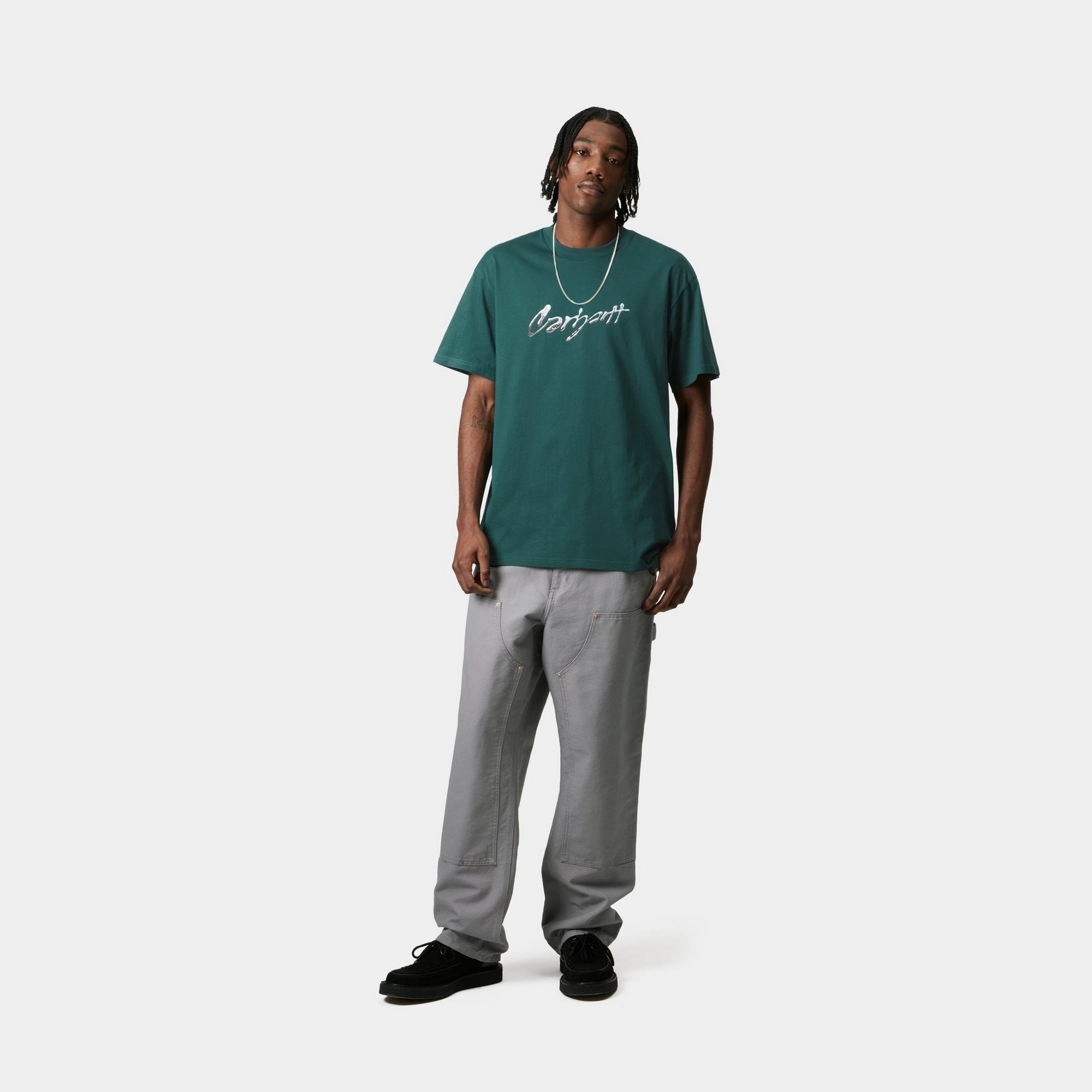 Drip Script T-Shirt for Men & Women | Trendy Malachite Green Graphic Tee | Casual Streetwear & Everyday Outfit Essential