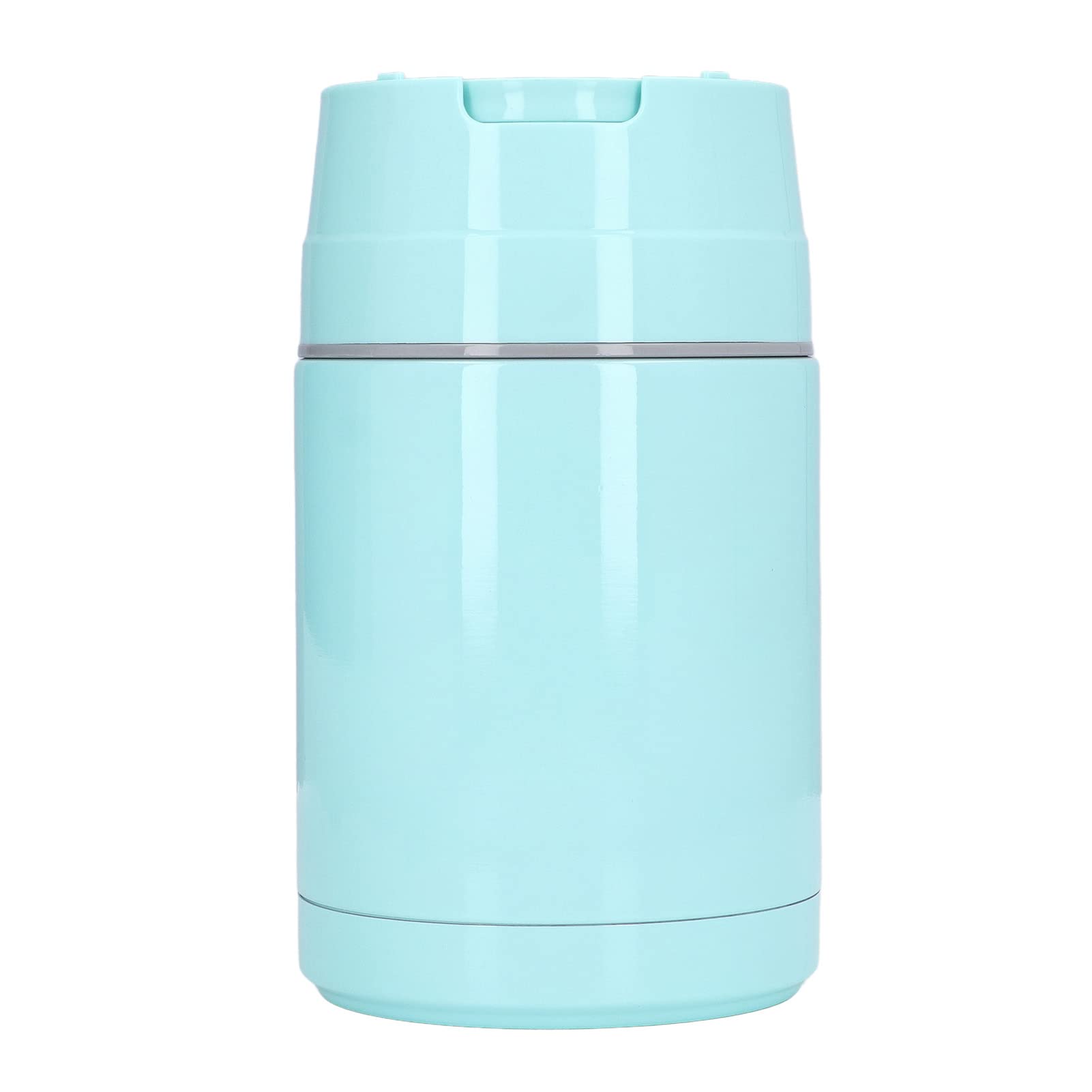 Mumusuki 1000ml Stainless Steel Insulated Food Jar - Leakproof Wide Mouth Thermos Lunch Container with Spoon - Non-Slip Design for Outdoor, Office & Travel - Sky Blue | Perfect for Soup, Coffee & Meal Prep