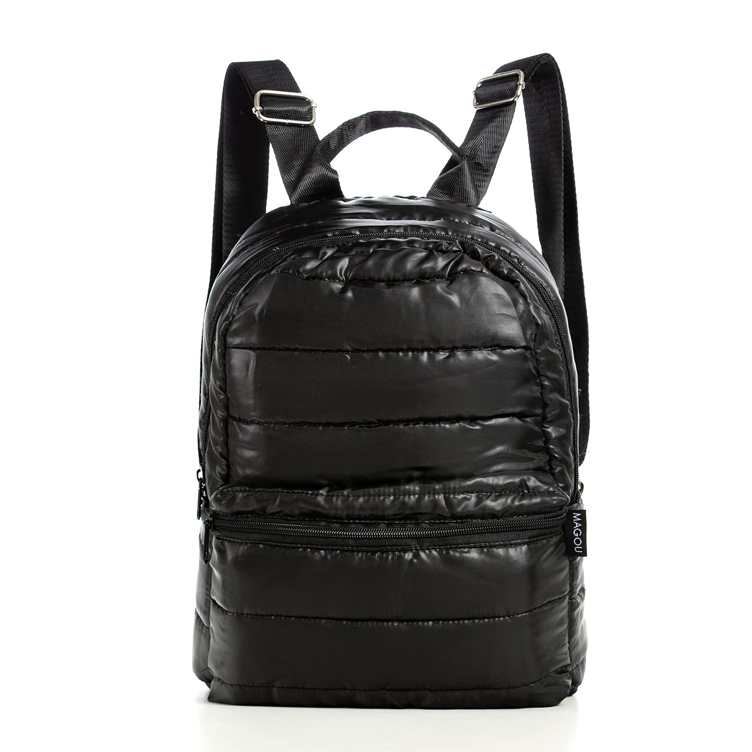 Waterproof Puffer Backpack for Women & Men - Stylish Insulated Winter Backpack (Black) - Perfect for Travel, Hiking, School & Daily Commute