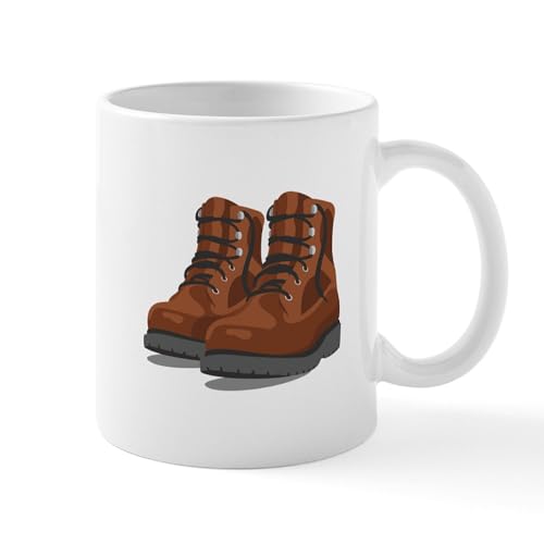 White - Hiking Boots Mugs