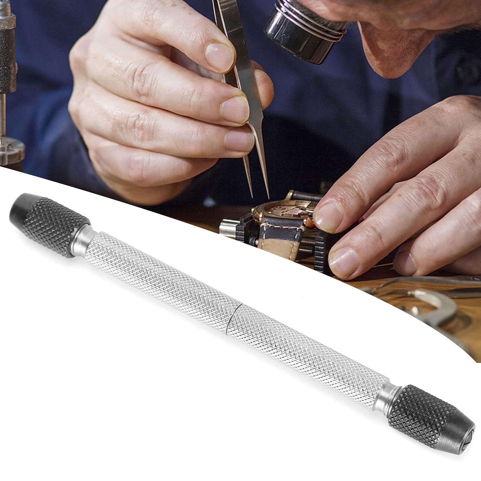 Professional Watch Pin Vise & Hand Drill Tool Kit - Precision Watch Repair Tool for Watch Stems, Pins & Jewelry Repair | Ideal for Watchmakers, Jewelers & DIY Enthusiasts