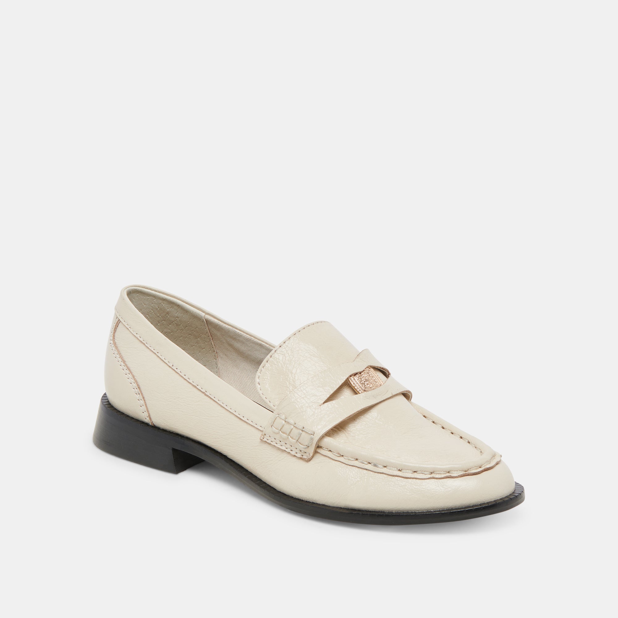 HILLY Women's Loafers in Ivory Coin - Comfortable Slip-On Shoes for Casual Wear, Office & Travel