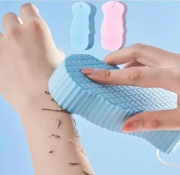LilCARE Super Soft Exfoliating Bath Sponge - Gentle Painless Body Scrubber for Adults, Kids & Pregnant Women - Dead Skin Remover & Cleansing Sponge (2-Pack, Random Color) - Perfect for Shower, Bath & Sensitive Skin Care
