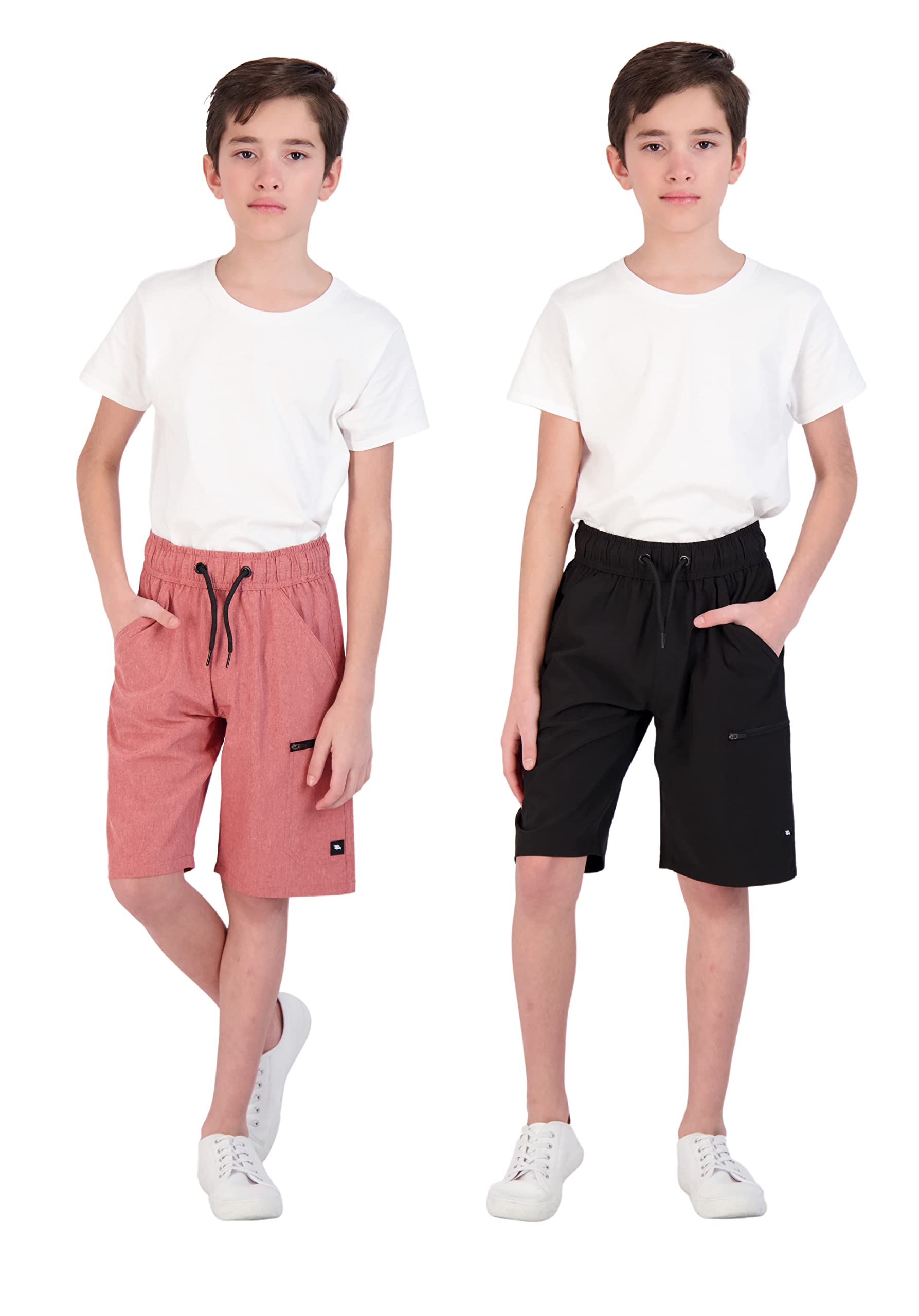 2 Pack Boys' Active Shorts for Kids - Comfortable & Breathable Playwear for Outdoor Sports, Running, and Summer Activities