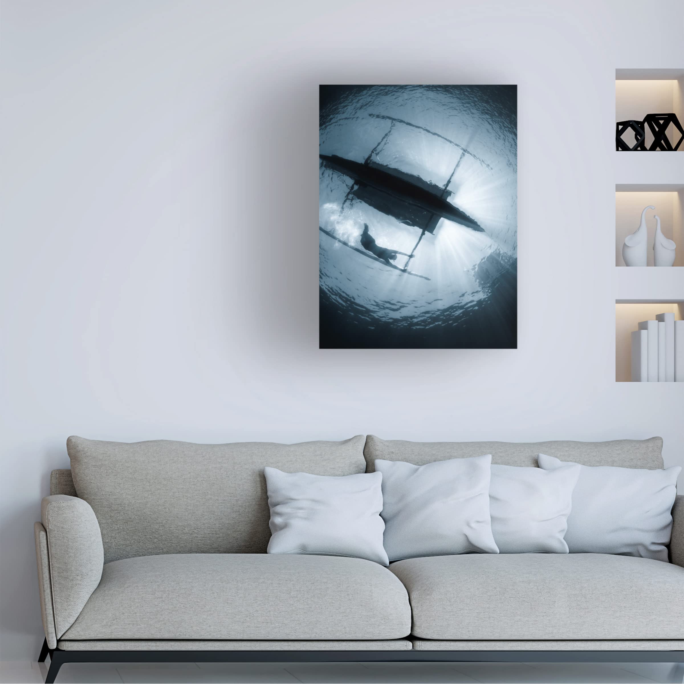 Trademark Fine Art 'Gymnast' Canvas Wall Art by Andrey Narchuk - Elegant Gymnastics Painting for Home Decor, Office & Gym Wall Decor