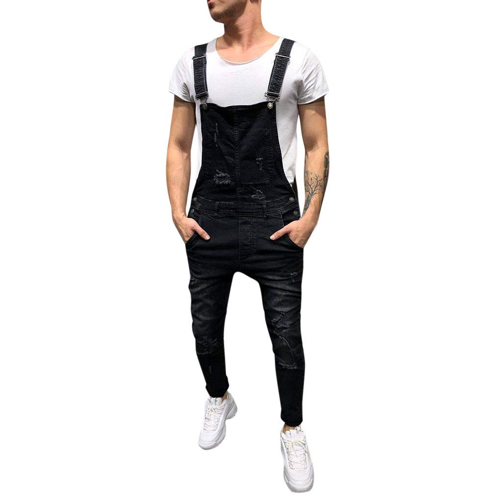 Gillberry Men's Denim Overalls - Vintage Washed Jumpsuit with Adjustable Suspenders & Utility Pockets | Casual Workwear for Farming, DIY Projects & Outdoor Activities