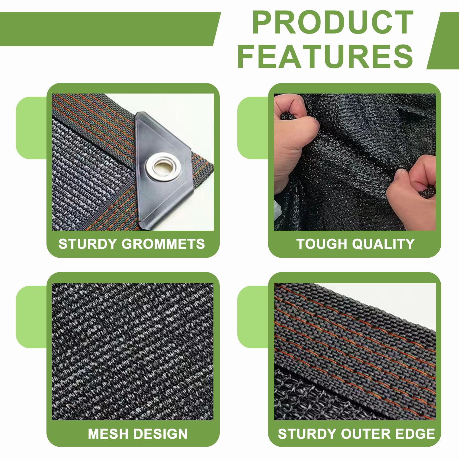 DGSL 40% UV Protection Shade Cloth - 10Ft x 13Ft Greenhouse Cover with Reinforced Grommets | Breathable Mesh Tarp for Pergola, Patio Plants, Chicken Coop & Garden | Outdoor Sun Shade for Backyard, Pool Area & Deck Protection