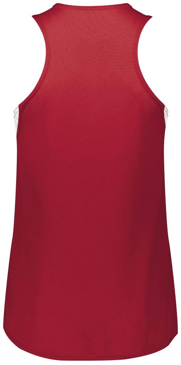 Holloway Sportswear Women's PR Max Track Jersey - XS Size, Scarlet/White - Perfect for Running, Training & Gym Workouts
