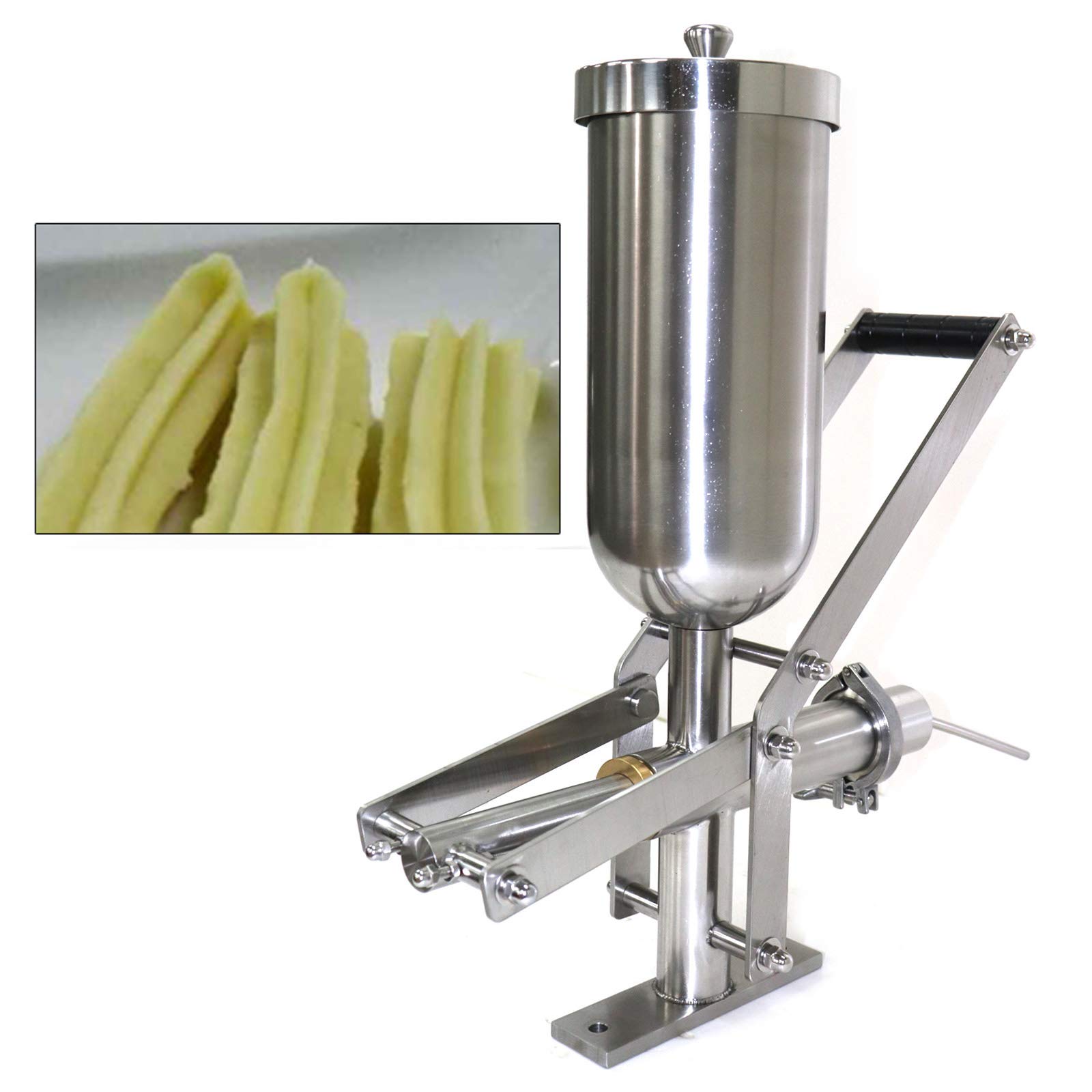 5L Manual Churro Filler Machine - Stainless Steel Commercial Churros Maker for Spanish Donuts, Latin Pastries & Fruit Fillings - Perfect for Bakeries, Cafes & Street Food Vendors