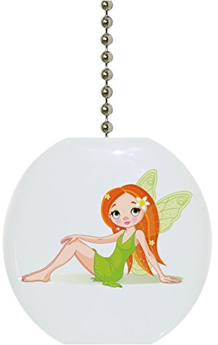 Green Fairy Solid Ceramic Fan Pull - Elegant Ceiling Fan Chain Replacement - Perfect for Vintage, Farmhouse & Boho Home Decor