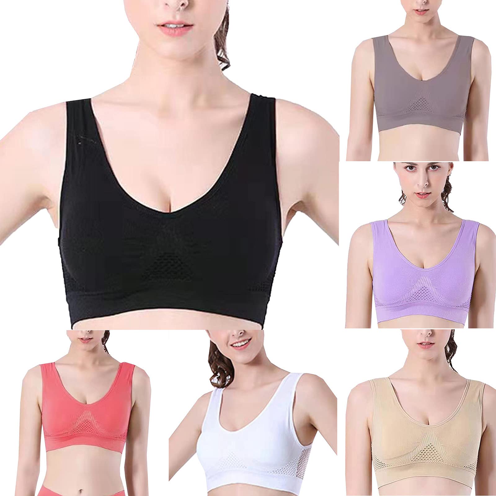Wirefree Plus Size Longline Sports Bra for Women - Racerback Workout Tank Top with Padded Support | Gym, Yoga, Running & Activewear