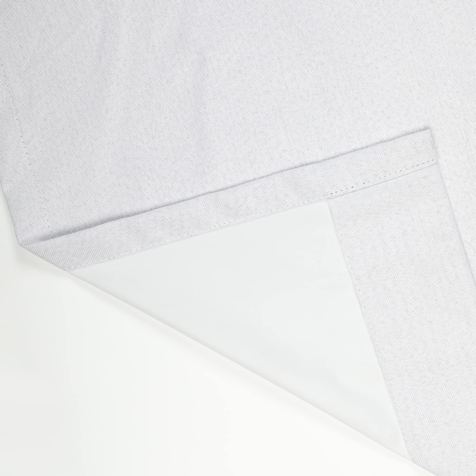 Blackout Thermal Insulated Pinch Pleated Drapes for Living Room - White Linen Curtains Set of 2 (58x96 Inches) - Energy Efficient Window Treatment Panels for Home, Bedroom & Office