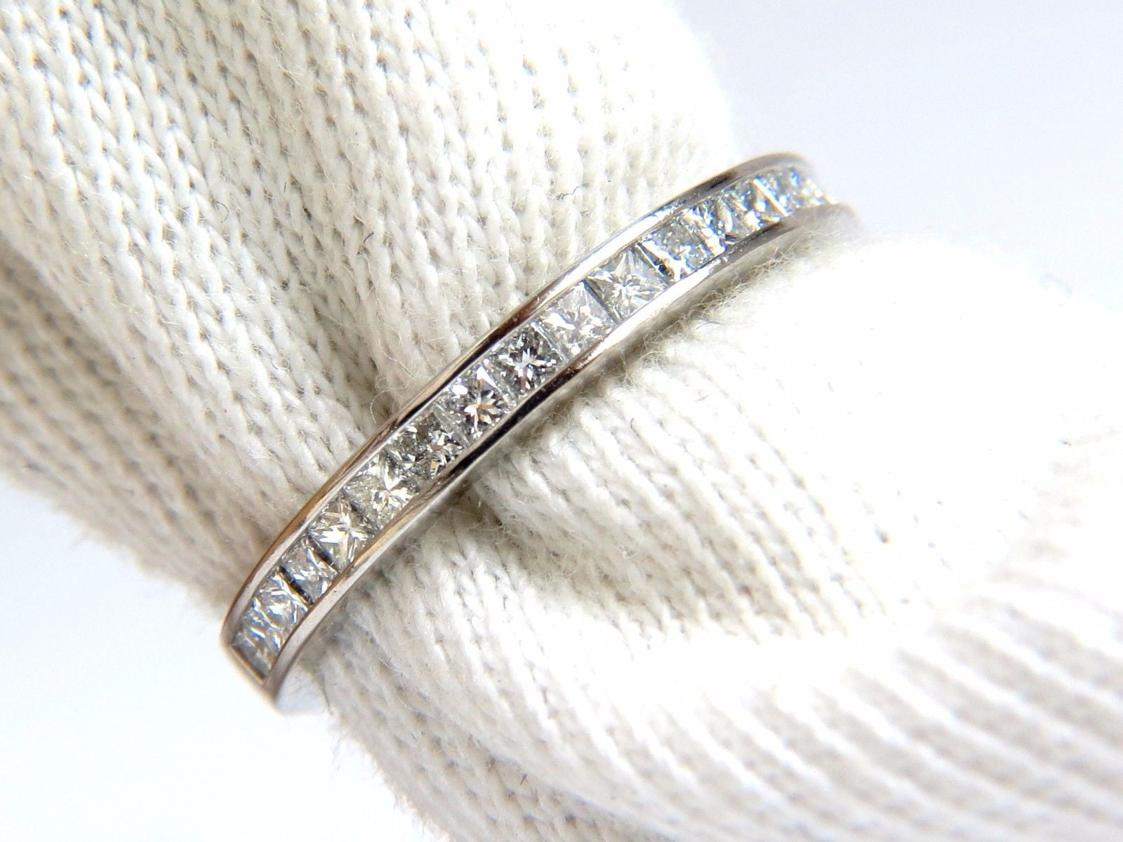 Authentic Asprey 0.65ct Natural Princess Cut Diamond Band Ring - Elegant Wedding, Engagement & Anniversary Jewelry for Women