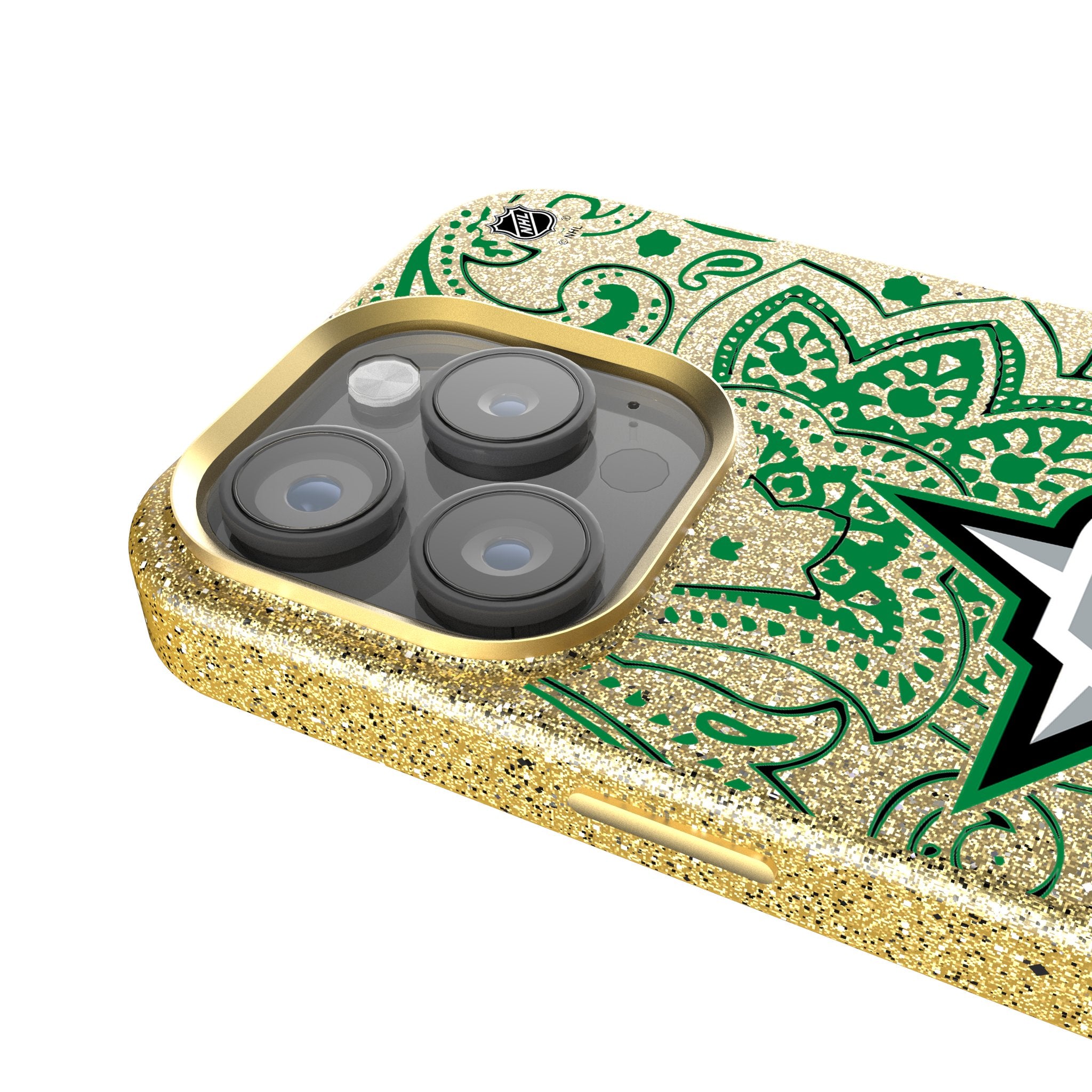 Dallas Stars Paisley Bling Rhinestone Phone Case for iPhone & Samsung - Stylish Protective Cover for Hockey Fans, Game Day & Everyday Use