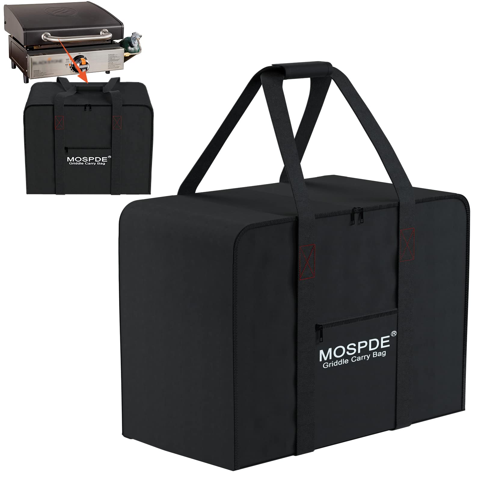 **Blackstone 17-Inch Griddle Carry Bag - Heavy Duty 600D Water-Resistant Cover for Blackstone 1814 Grill Griddle with Hood Lid - Perfect for Camping, Tailgating & Outdoor Cooking**