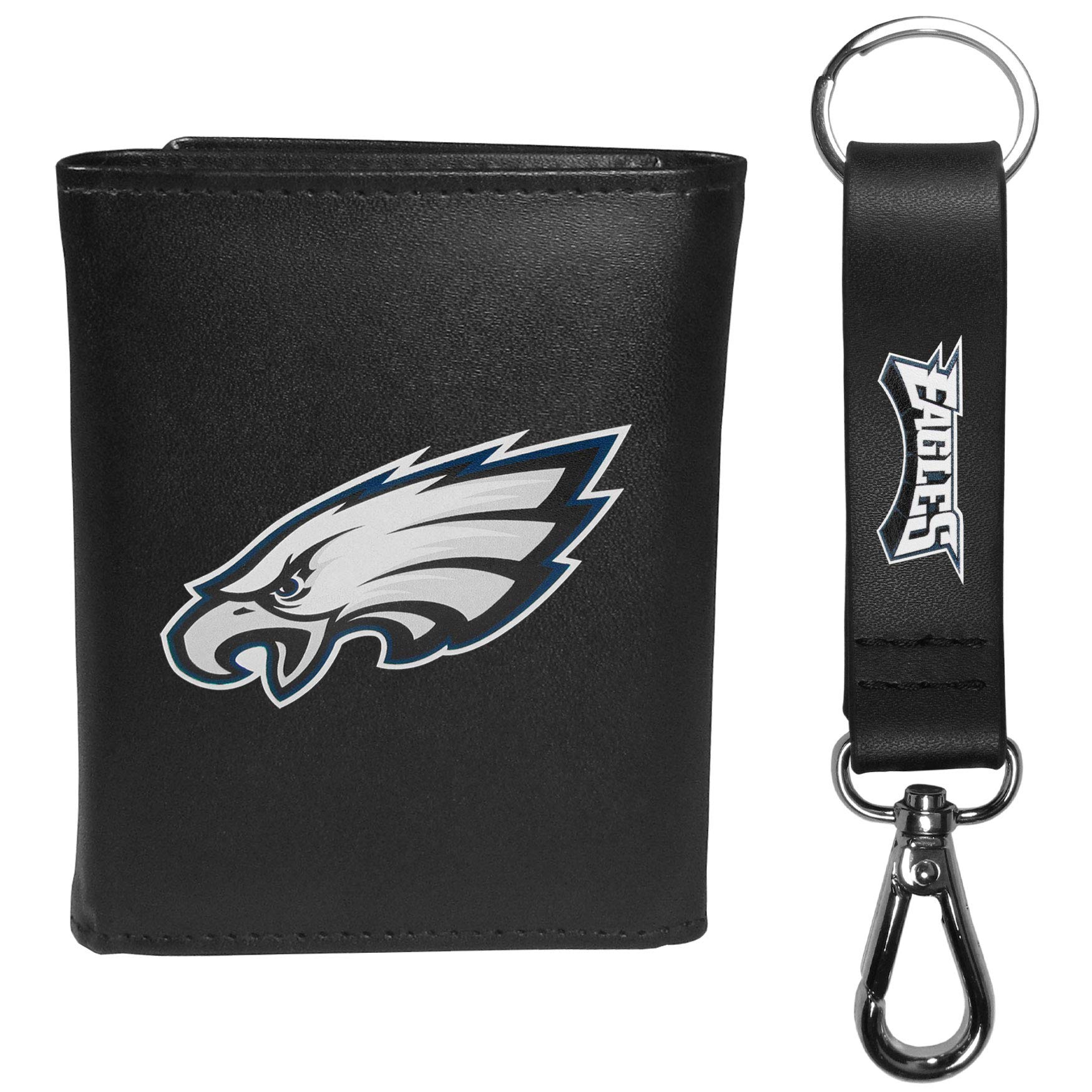 Siskiyou Tri-fold Wallet with Key Chain Strap - Slim RFID Blocking Leather Wallet for Men & Women - Perfect for Travel, Business & Everyday Use