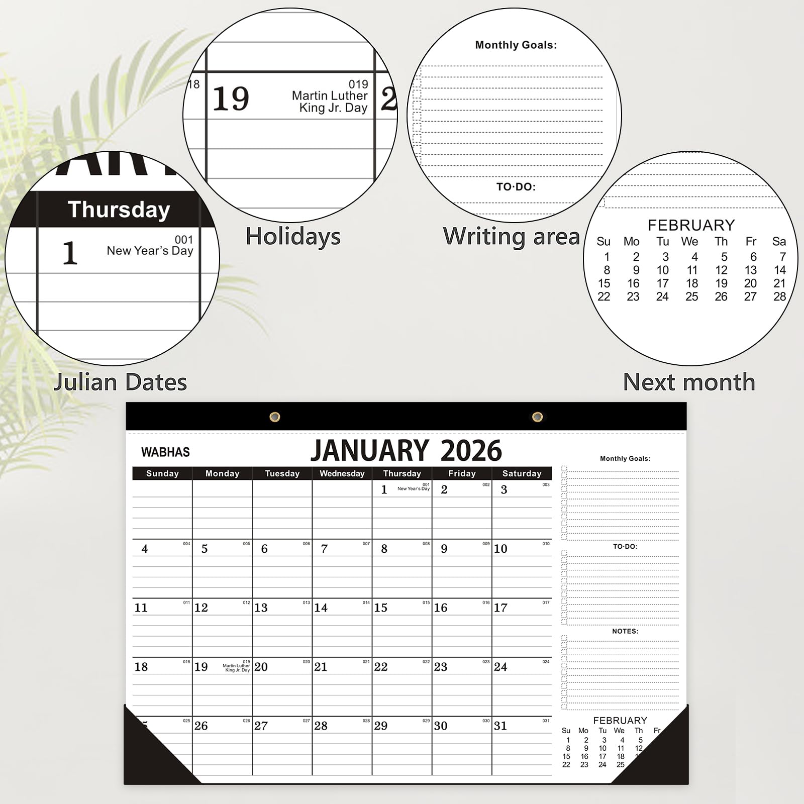 2025-2026 18-Month Desk Calendar (January 2025 - June 2026) | 12x17 Inch Academic & Office Planner | Perfect for School, Work, and Home Organization