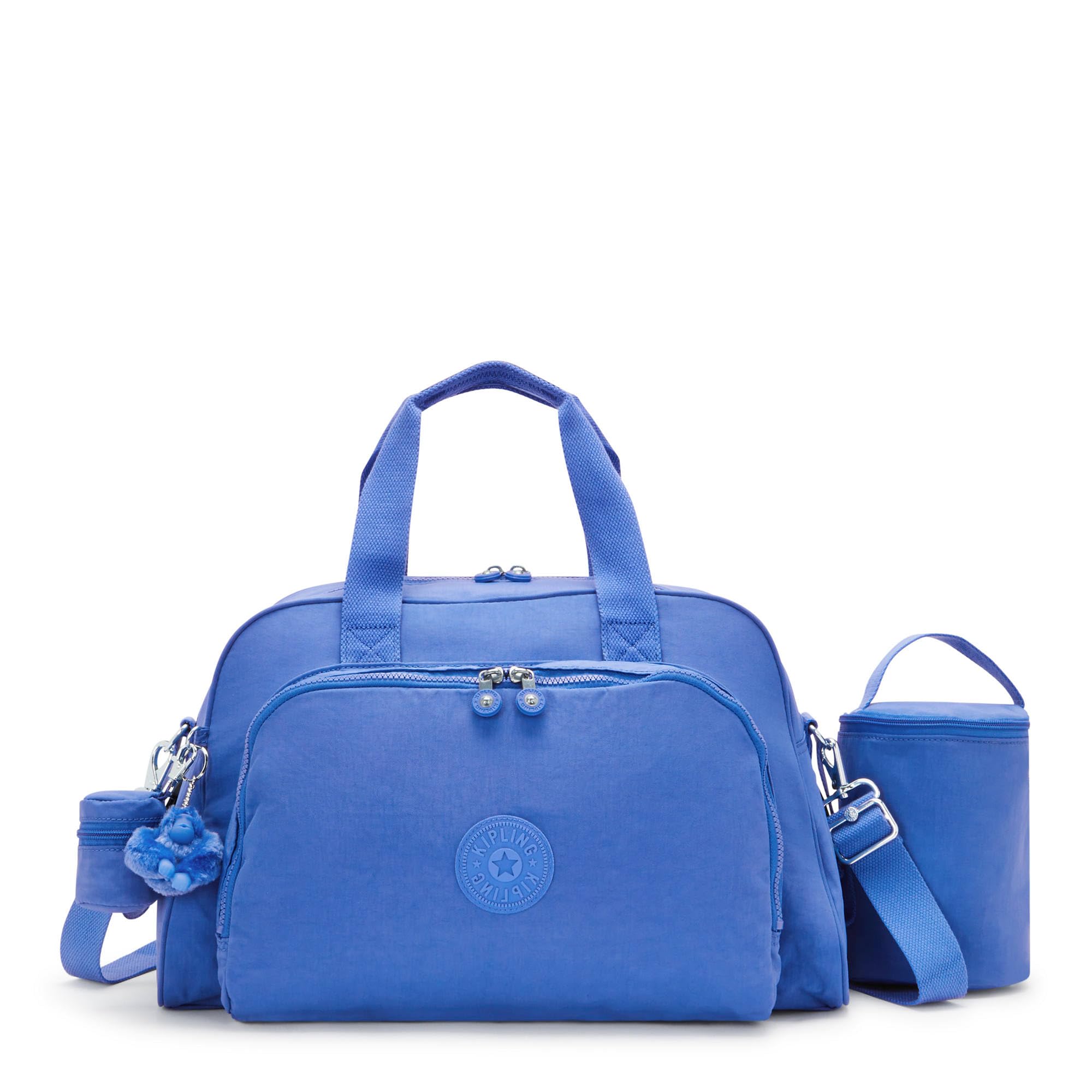 Kipling Camama Diaper Bag - Large Tote Baby Bag with Multiple Pockets, Havana Blue - Perfect for Moms, Travel & Everyday Use