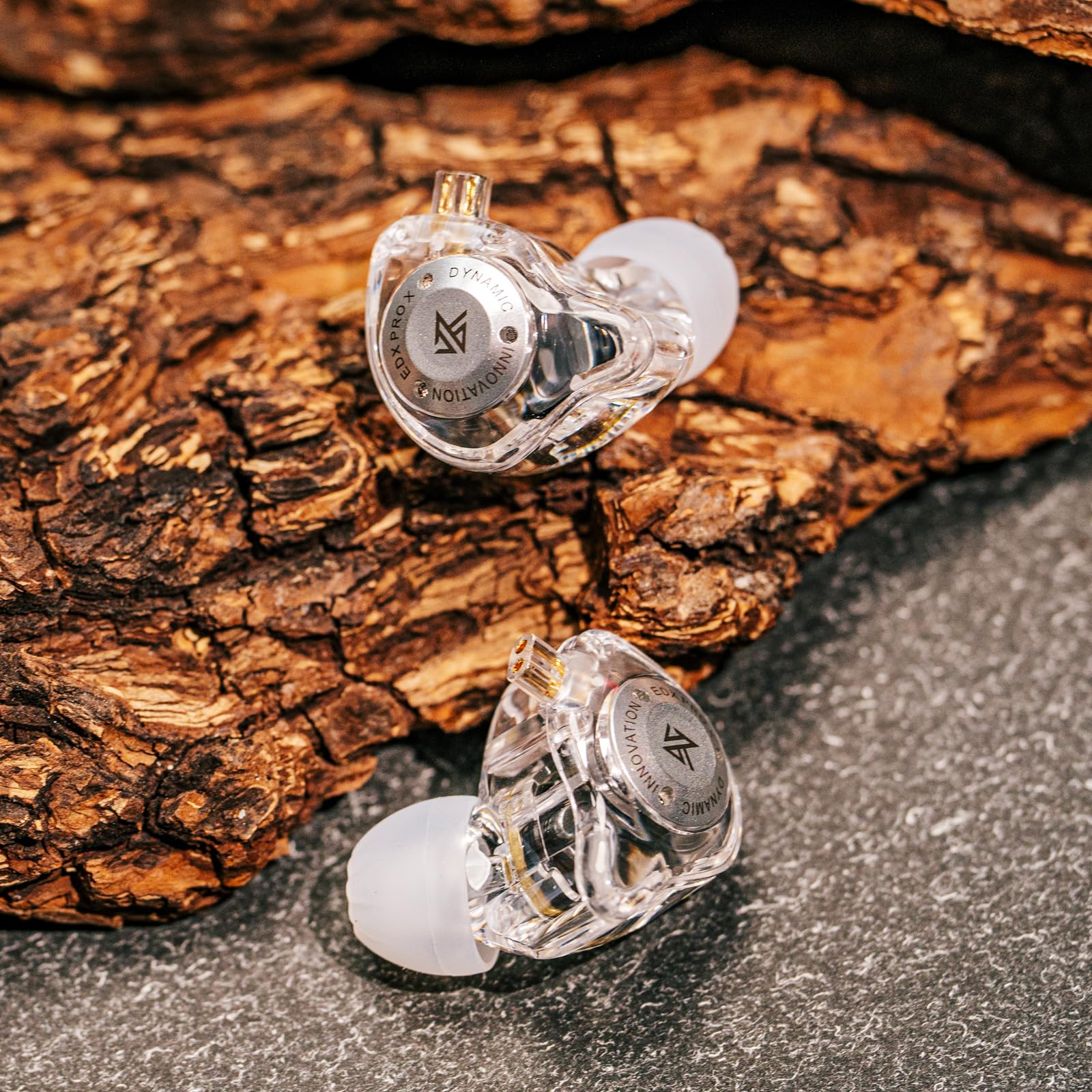 Linsoul KZ EDX Pro X HiFi Wired In-Ear Earphones with Single Dynamic Driver, Ergonomic Design & Detachable Cable - Clear with Mic - Perfect for Gaming, Audiophiles & Music Lovers