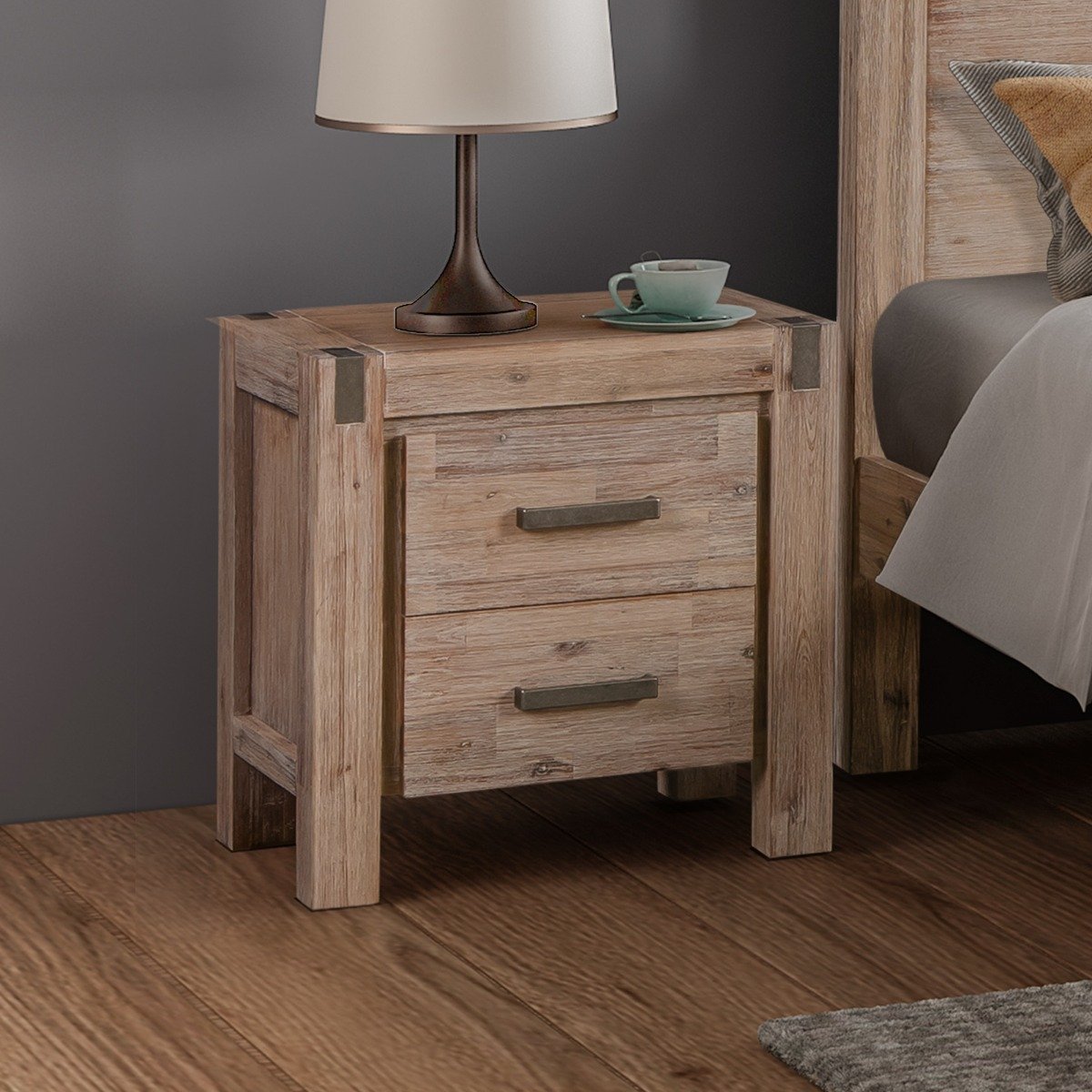 Stylish Oak Java Bedside Table - Perfect for Bedrooms, Living Rooms & Small Spaces