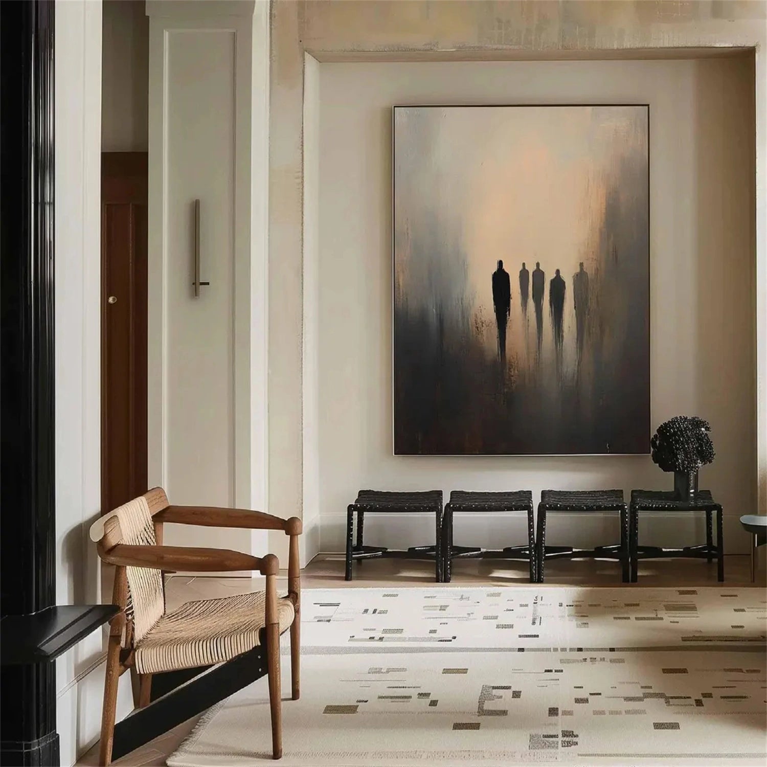 Abstract Painting #AB 270 - Modern Wall Art for Living Room, Bedroom & Office Decor | Large Canvas Artwork for Home & Commercial Spaces