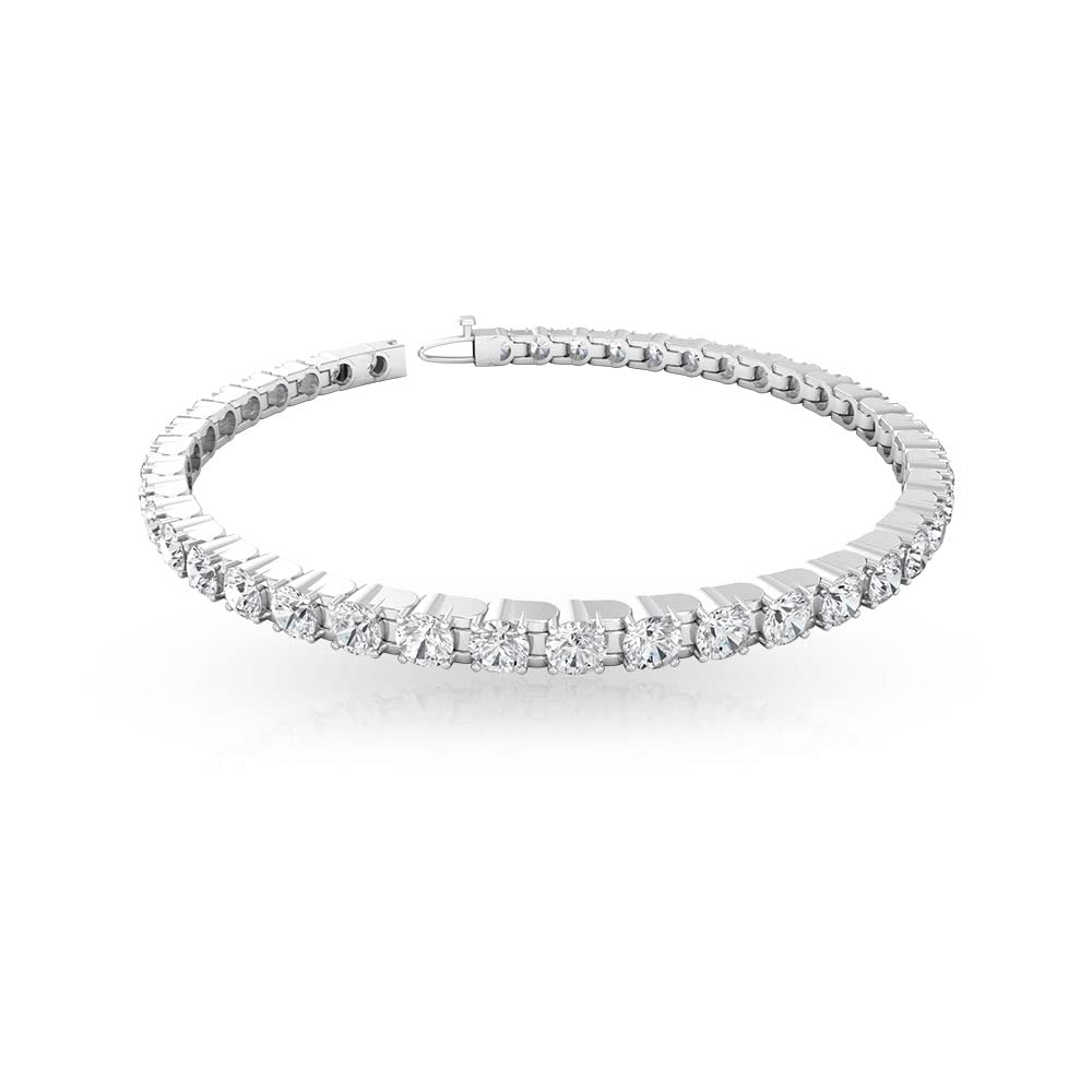 4.75 CT Cubic Zirconia Tennis Bracelet for Women - 10K Solid Gold CZ Tennis Bracelet - Elegant Jewelry for Parties, Weddings & Special Occasions