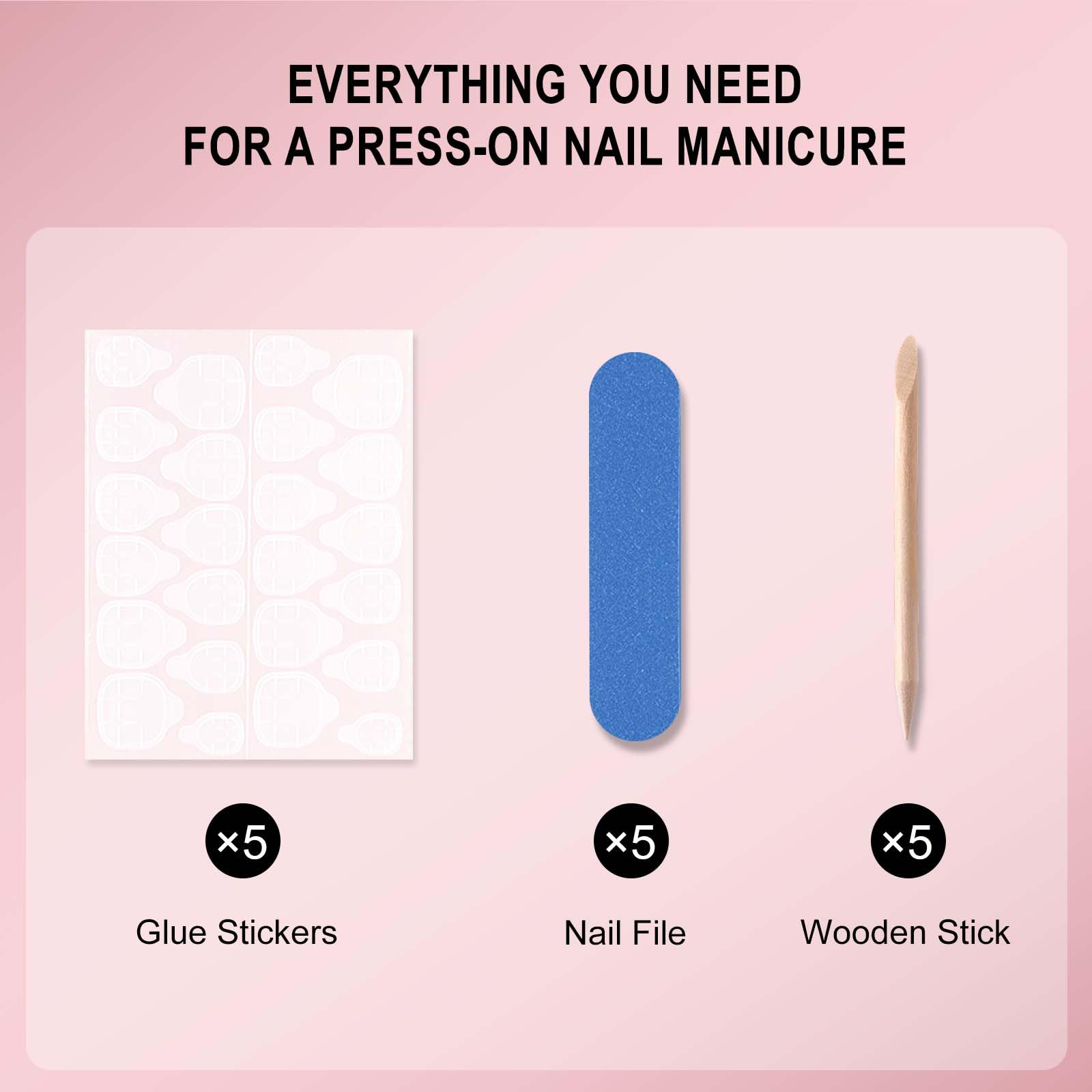 120 Pcs French Tip Press On Nails - Long Square Fake Nails with White Tips, Full Cover Acrylic Glue On Nails & Coffin Style - Includes Adhesive Tabs for Easy Application (12 Sizes) - Perfect for Salon-Quality Manicures at Home, Parties, Weddings & Special Occasions