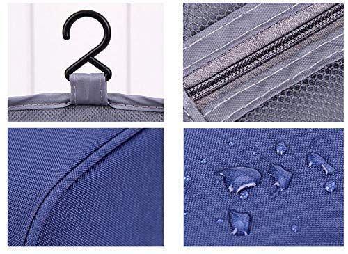 RURIBOSY Black Makeup Organizer Travel Case with Hook - Portable Cosmetic Storage Bag for Women, Grooming Kit, 2-Piece Set - Perfect for Travel, Home, and Salon Use