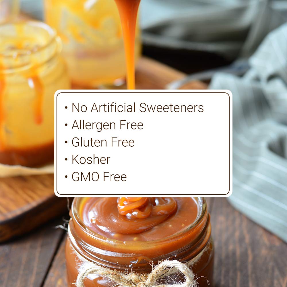 Monin Gourmet Caramel Sauce - Rich & Buttery Gluten-Free Non-GMO Dessert Topping (12oz) | Perfect for Coffee, Ice Cream, Pancakes & Baking