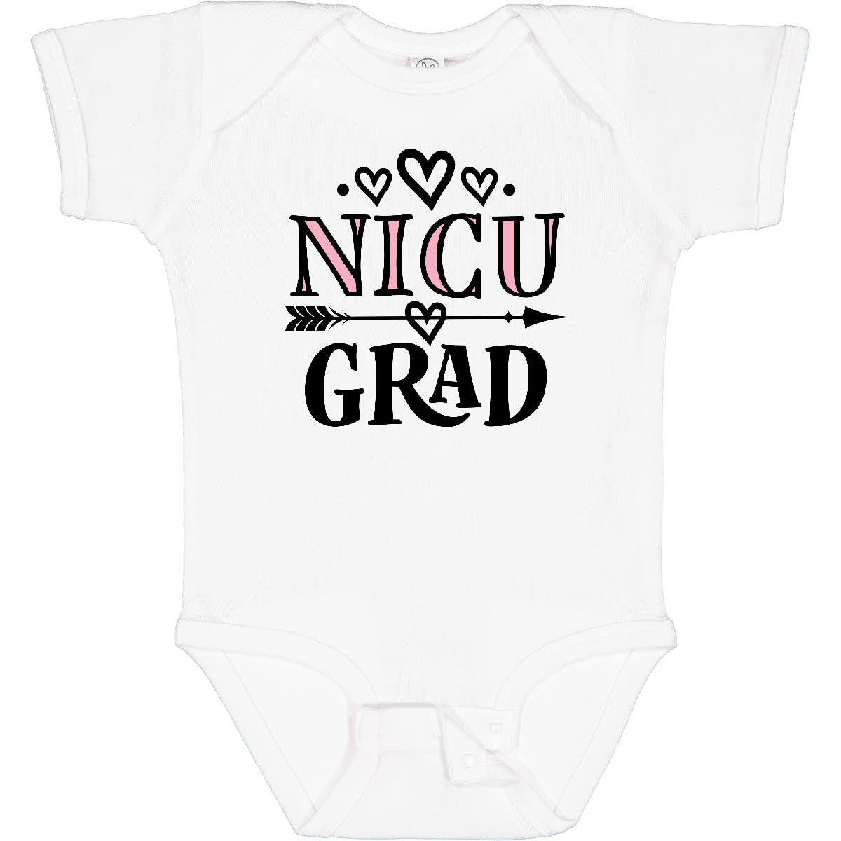 Inktastic NICU Graduate Baby Girl Bodysuit - Soft Cotton Onesie for Preemie & Newborn - Perfect for NICU Graduation, Baby Showers & Newborn Photography