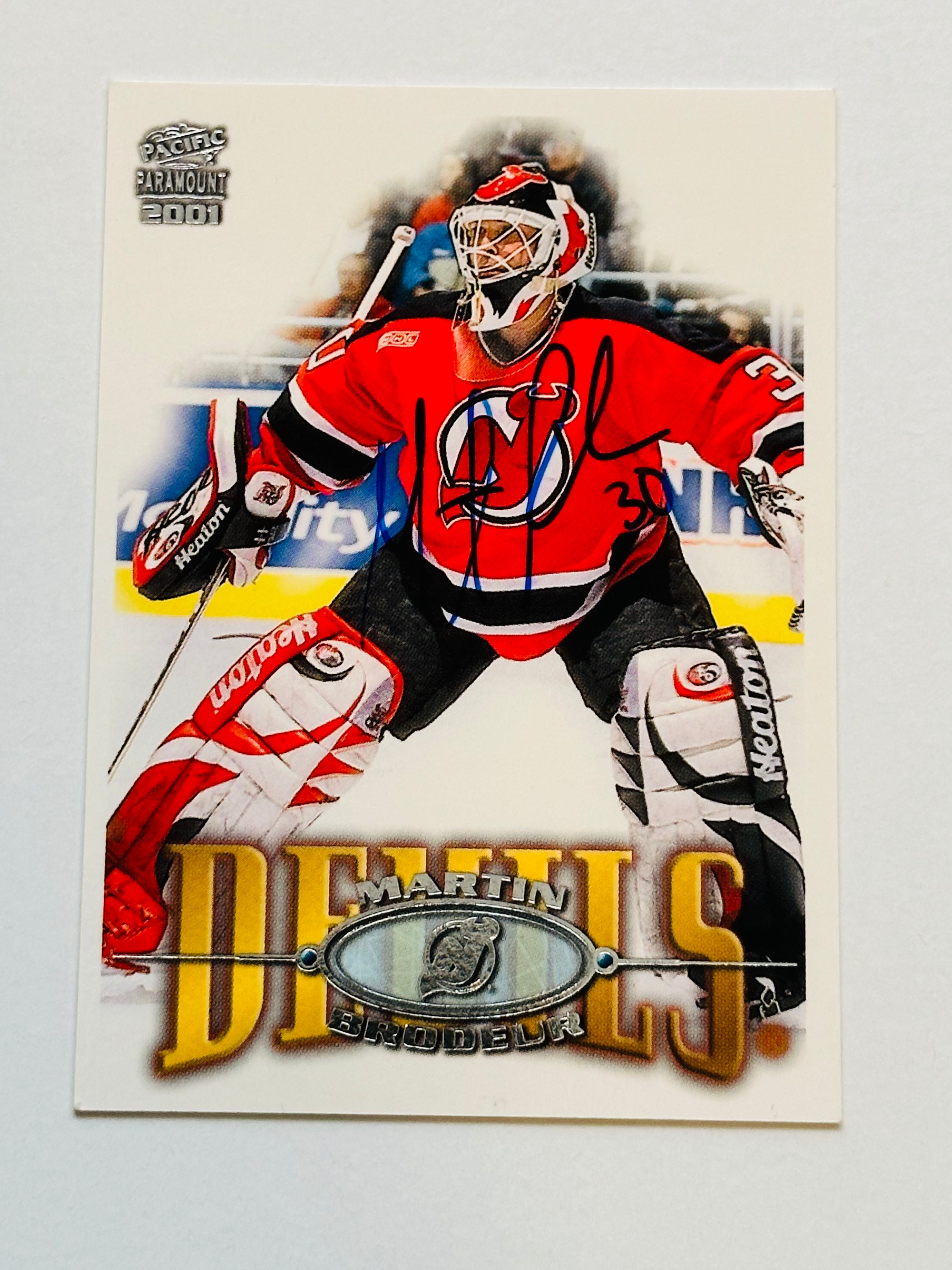 Authentic Martin Brodeur Signed Hockey Card with COA - Perfect for NHL Collectors, Sports Memorabilia Fans & Hockey Enthusiasts
